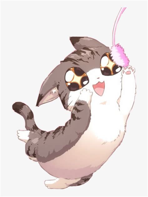Anime Cat Love Cute Kawaii Happy Manga Chibi Japan - Anime Kawaii Cat PNG Image | Transparent ...