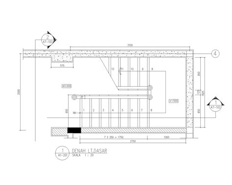 Gambar Detail Tangga Menggunakan Autocad File Dwg | Images and Photos ...