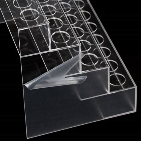 4 Tier 32 Spaces Clear Acrylic Lipstick Organizer Display Stand for Lipstick, Brushes, Bottles ...