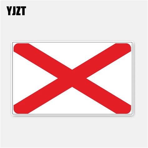 YJZT 13.3CM*8CM Alabama State Flag Sticker Bike Body Car Sticker PVC Decal Accessories 6 2733-in ...