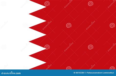 Bahrain Flag, Official Colors and Proportion Correctly Stock Vector ...