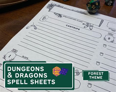 Printable Dnd 5e Character Sheets Forest Theme Printable Pdfs for ...