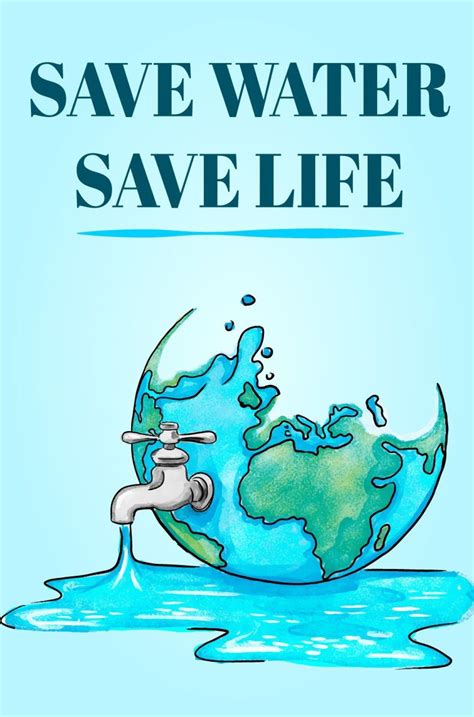 Save Water Save Life Environment Quote Poster Photographic Paper ...