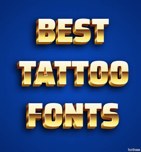 Best Tattoo Fonts Text Effect and Logo Design Font