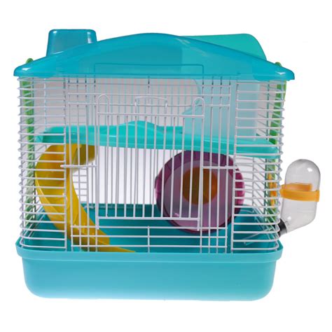 2-Tier Hamster Cage with Wheel - Blue - Walmart.com