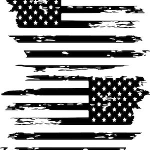 Distressed American Flag Decal for Jeep or Others Rear Window Fits Any Vehicle 2 Decals Total ...