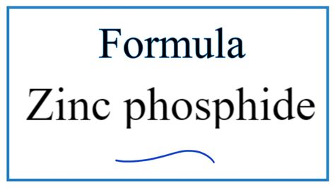 How to Write the Formula for Zinc phosphide - YouTube