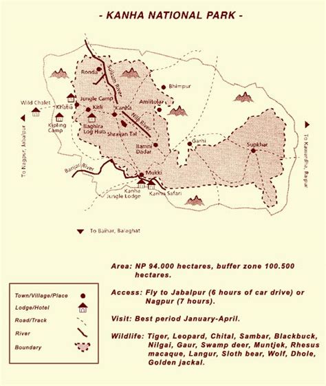 Map of Kanha National Park