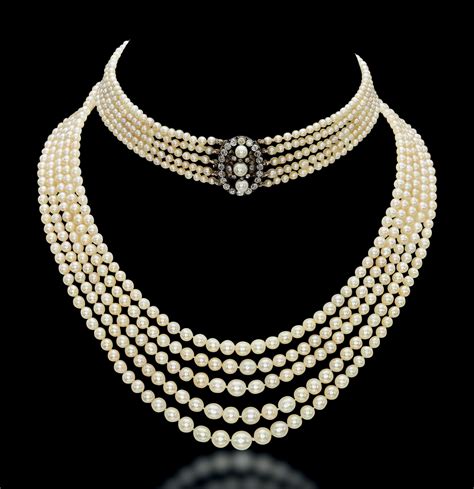 AN ANTIQUE PEARL AND DIAMOND NECKLACE | Jewelry, necklace | Christie's | Antique pearl necklace ...