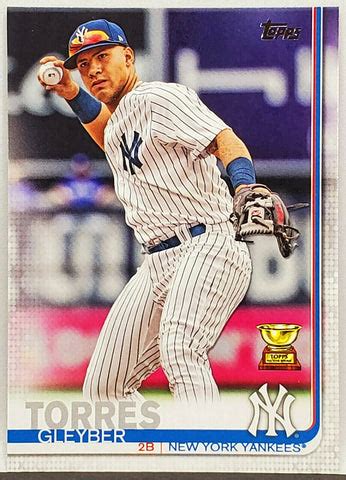 Gleyber Torres Rookie Cup Trophy! 2019 Topps #7 New York Yankees, Hot ...