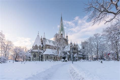 Nidarosdomen Winter | Winter, Cathedral, Norway