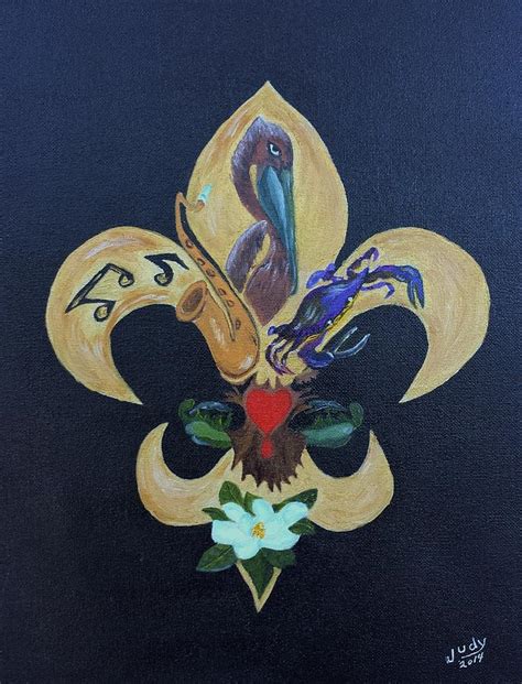 Fleur de Lis New Orleans Style Painting by Judy Jones - Pixels