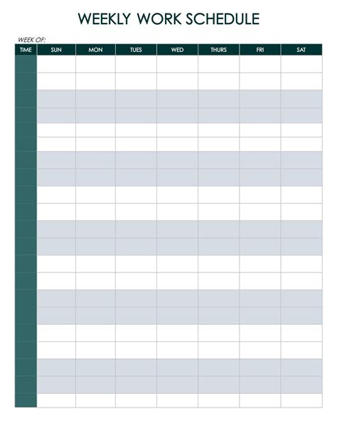 10 best images of free printable blank employee schedules - 10 best ...