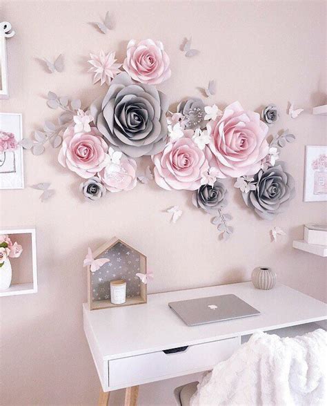 Nursery Paper Flower Nursery Wall Decor Paper Flowers Wall - Etsy Australia