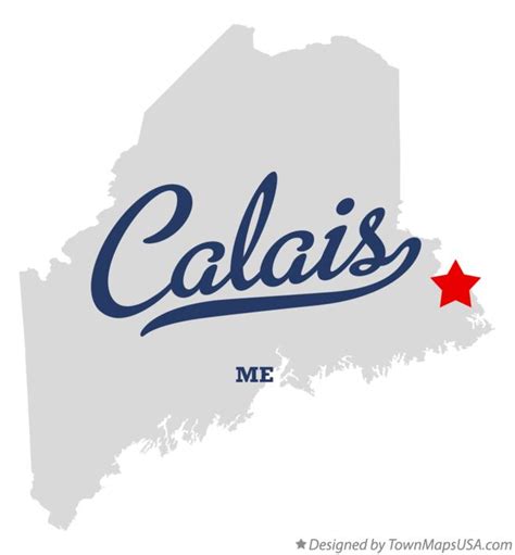 Map of Calais, ME, Maine