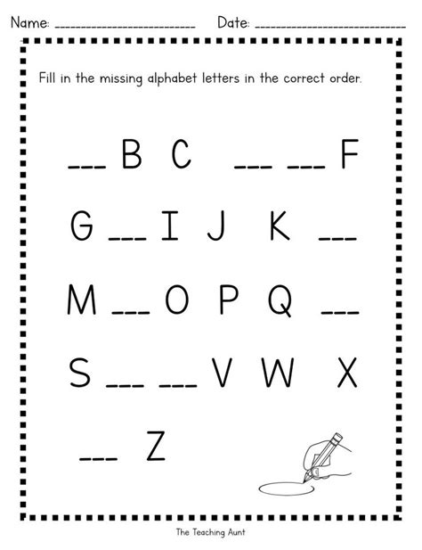 Missing Uppercase Letters Worksheets (Free Printable) | Alphabet letter ...