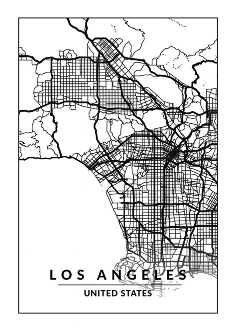 Map of Los Angeles USA