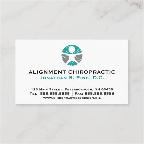 Standard Chiropractic Logo Appointment Cards | Zazzle