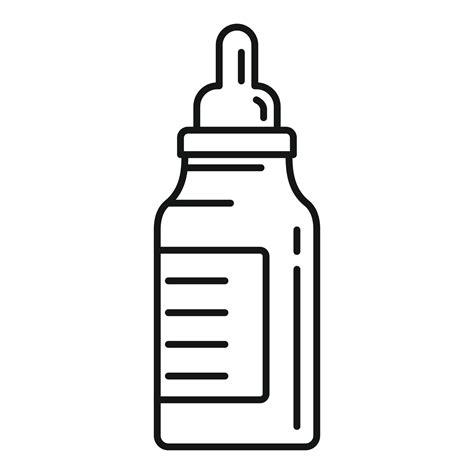 Baby bottle icon, outline style 14626111 Vector Art at Vecteezy