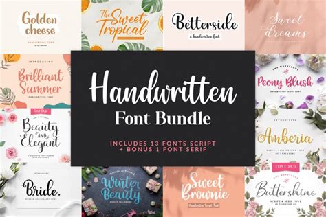 Handwritten Font Bundle by Letterflow (412984)