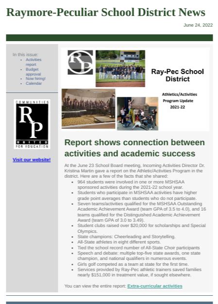 Raymore-Peculiar School News | RAYMORE-PECULIAR SCHOOL DISTRICT