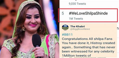 Shilpa Shinde Fans BREAK WORLDWIDE RECORDS As #WeLoveShilpa Trends On ...