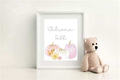 Free Fall Printable Sign – Welcome Fall Pastel Pumpkins | Shabby Mint ...