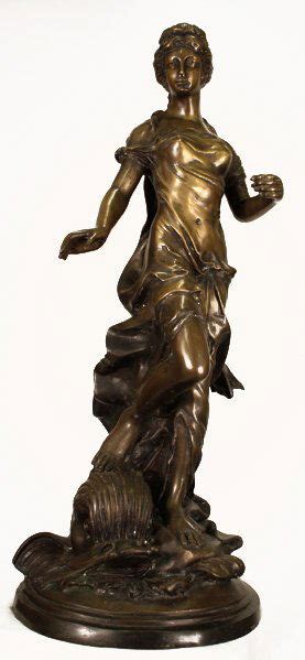 1167: Amphitrite "Goddess Of The Sea" Bronze Statue