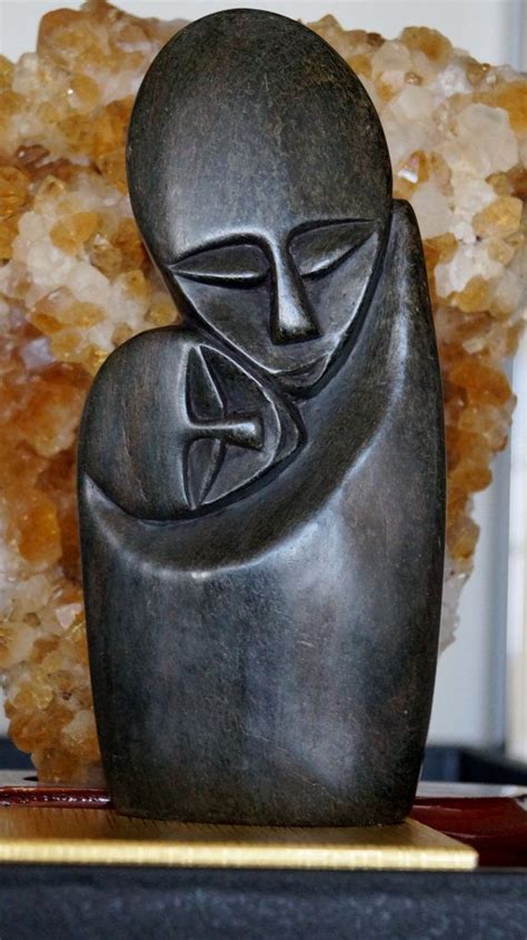 Shona Stone KISS Signed Sculpture Zimbabwe Africa | Stone sculpture ...