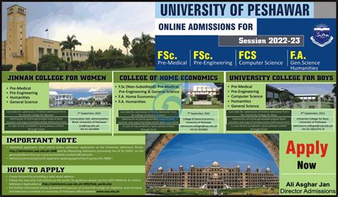 University of Peshawar Intermediate Admission 2022 Result.pk