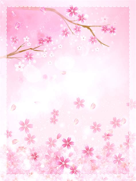 Pink Minimalist Sakura Background Pattern Wallpaper Image For Free ...