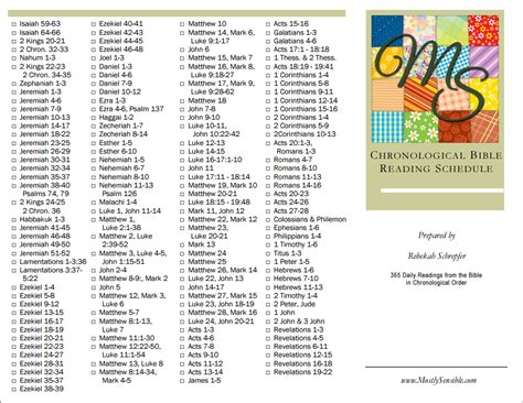 Chronological Books Of The Bible Pdf / Bible Reading Plan Generator ...