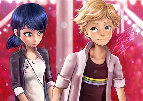 Marinette and Adrien - Miraculous Ladybug Fan Art (41230693) - Fanpop