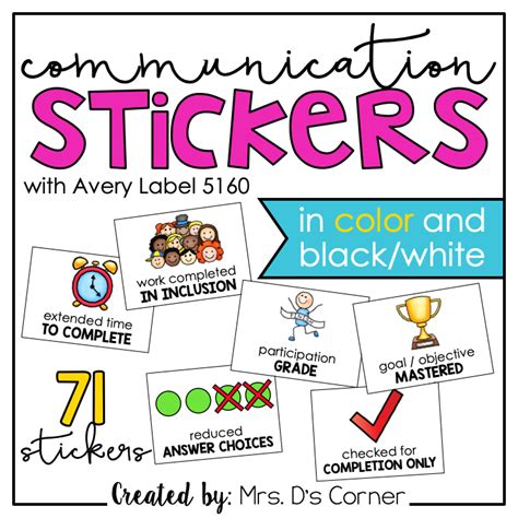 Communication Stickers | Progress Monitoring Stickers [from Teachers t ...