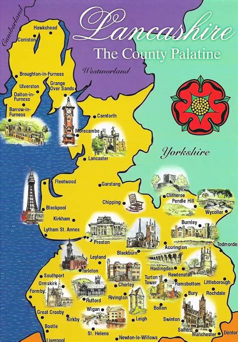 Lancashire On Map Of England | secretmuseum