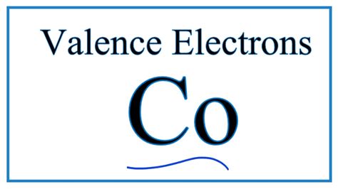 How to Find the Valence Electrons for Cobalt (Co) - YouTube