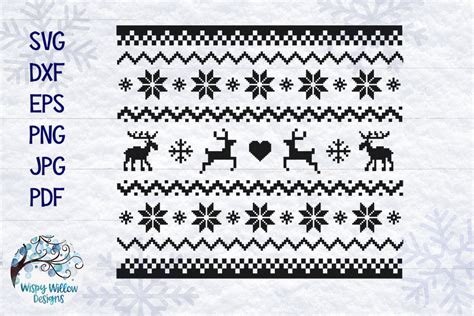 Christmas Sweater SVG | Ugly Christmas Sweater Pattern SVG