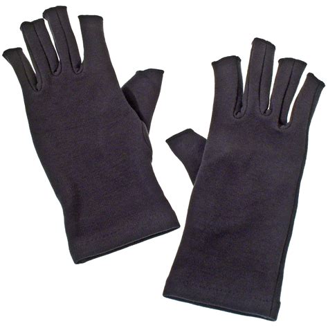 Fingerless Heat Therapy Gloves Arthritis Compression Raynauds Carpal ...