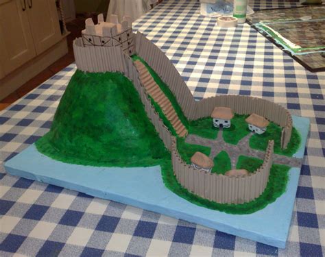 Kelsey's Motte and Bailey model Yr 7 | Castle crafts, Motte and bailey castle, Castle project