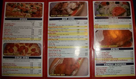 Menu at Village Pizza & Seafood pizzeria, La Marque, Interstate 45