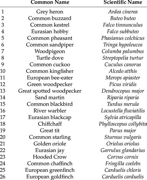 List of bird species seen and/or heard during the censuses listed in ...