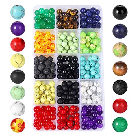 Beads for Jewelry Making Bulk,Crystal Beads Bracelet Making kit Mixed 300pcs Healing Bead Rock ...