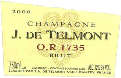 Champagne Telmont O. R 1735 Grand Cru Brut 2000 | Wine.com