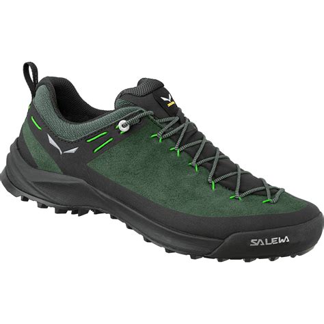 Salewa Wildfire Leather Approach Shoes Men - raw green/black 5331 | BIKE24