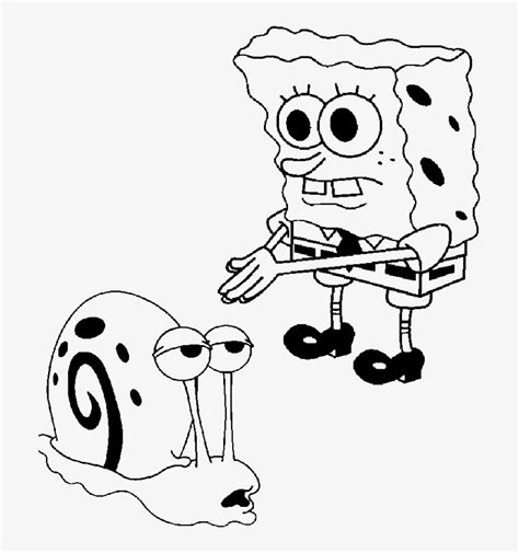 Spongebob And Gary Coloring Page - Spongebob De Colorat Plankton PNG ...