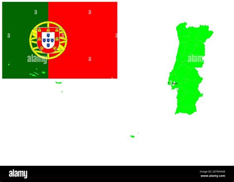 Portugal flag map Stock Vector Images - Alamy