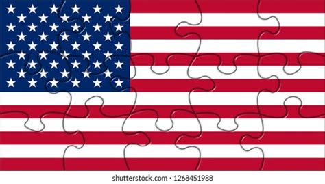 United States Flag Puzzle Pieces Stock Illustration 1268451988 ...