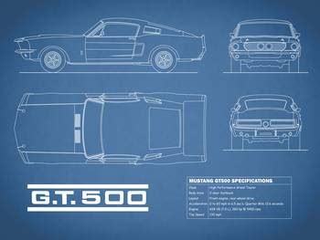 Shelby Mustang GT500 Blueprint by Mark Rogan