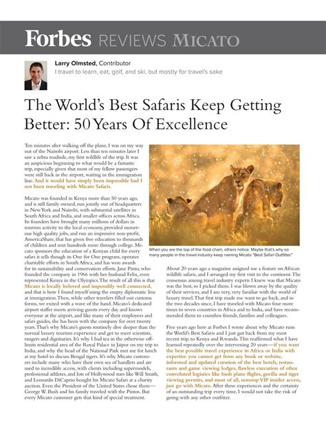 Micato Safaris: The World's Best Keeps Getting Better by micato ...