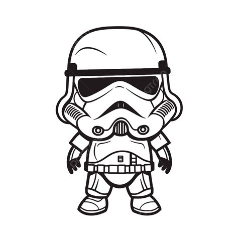 Star Wars Trooper Aufkleber Kostenlose Vektor Clipart Illustration Umriss Skizze Zeichnung ...